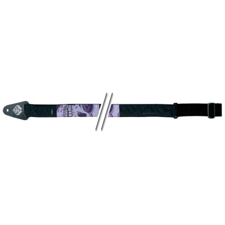 Pasek do gitary Firestone Purple Skull-23580