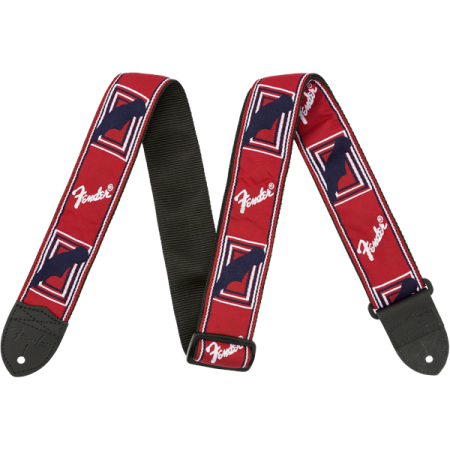 Pasek do gitary Fender Red/White/Blue Mono Strap-23713