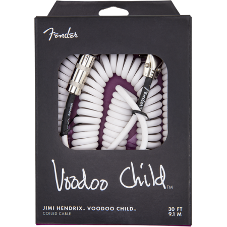 Kabel J-J 9m Fender Jimi Hendrix spiralny White-24092
