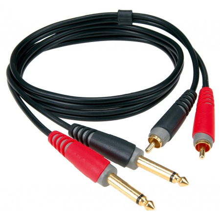 Kabel 2xRca-2xJ6,3 Klotz ATCJ0100 1m-2733
