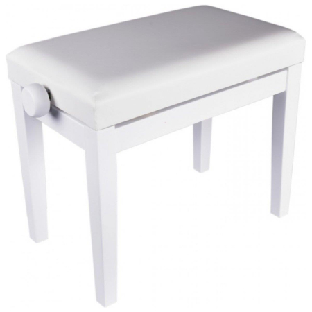 Ława do pianina DNA Deluxe white mat skaj-45671