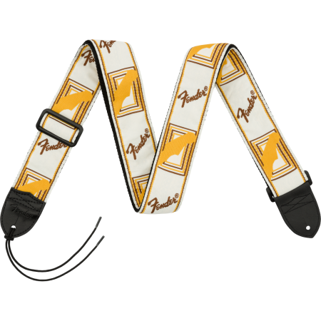 Pasek do gitary Fender White/Brown/Yellow Mono Str-45875