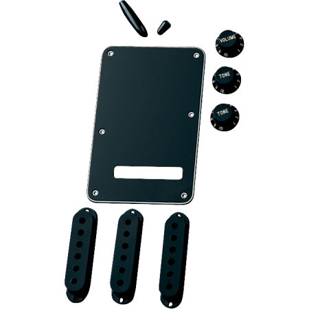 Zestaw maskownic i nakładek Fender czarny strato-45888
