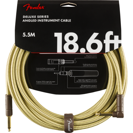 Kabel J-J 5,5m Fender Deluxe Series Twd Kąt-52096