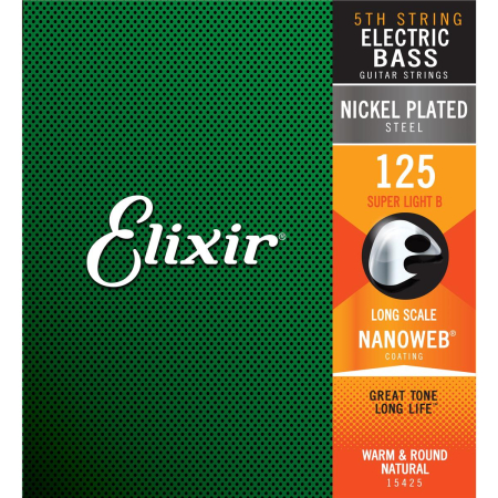 Struna Elixir pojedyńcza B do gitary basowej 125-52154
