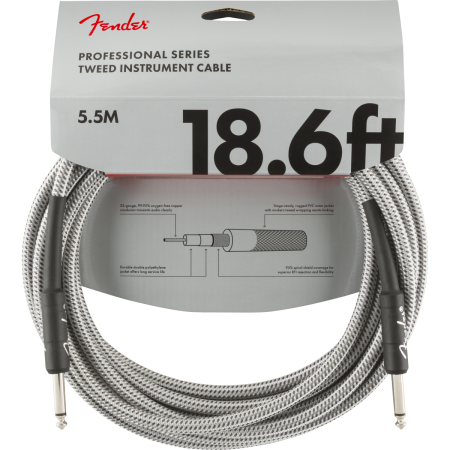 Kabel J-J 5,5m Fender Pro Inst Cable Wht Tweed-52607