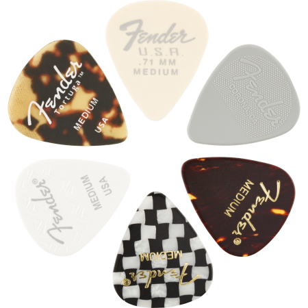 Zestaw kostek Fender Material Medley Medium 6szt-53431