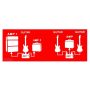 Fender 2 Switch ABY Pedal Red Footswitch-53697