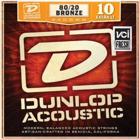 Str.Dunlop do gitary akustycznej 10-48 80/20Bronze-53874