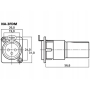 Gniazdo XLR Neutrik NA3 FDM panelowe-54914