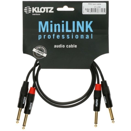 Kabel 2xJ6,3-2xJ6,3 0,9m Klotz KT-JJ090 PRO-56496