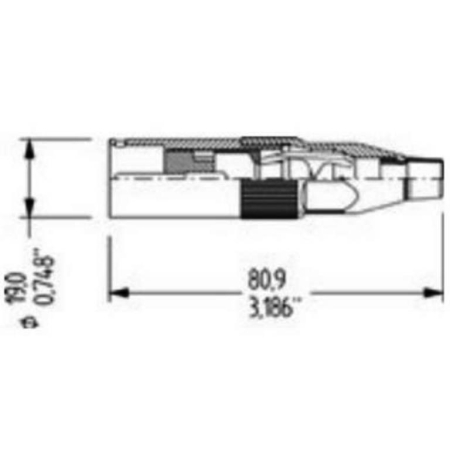 XLR Amphenol AC3MMB czarny męski-57634
