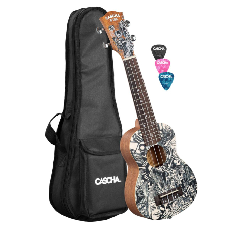 Gitara ukulele Cascha Art Sketch sopran-57981