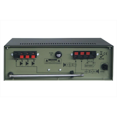 Wzmacniacz mocy Rh Sound 100v PA-450BE/MP3+FM+IR-59528