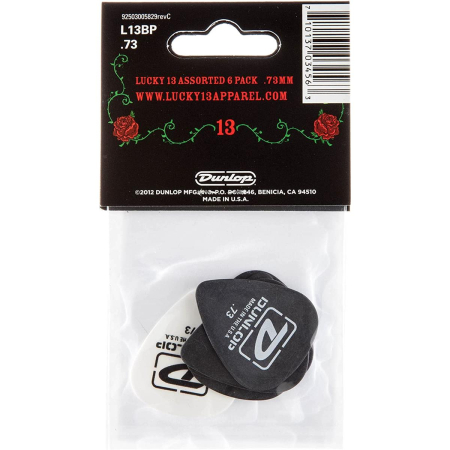 Zestaw kostek Dunlop Lucky 13 6szt 0.73 L13BP.73-60552
