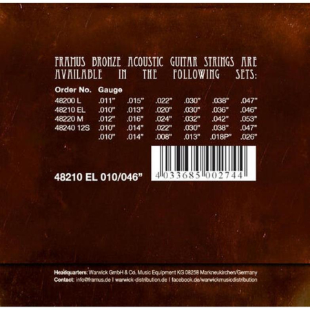 Str.Framus do gitary akustycznej Bronze 10-46-61103