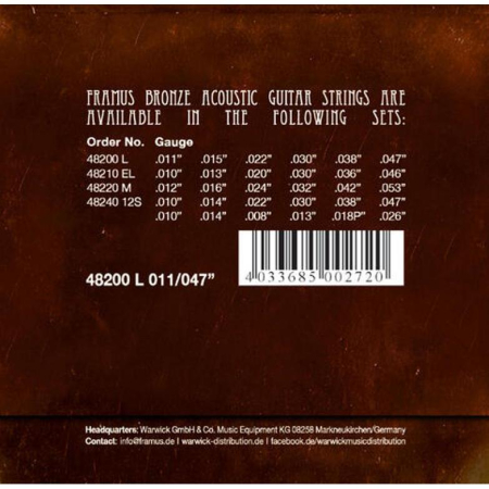 Str.Framus do gitary akustycznej Bronze 11-47-61215
