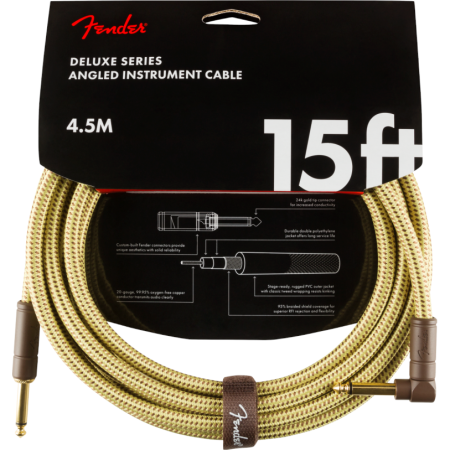 Kabel J-J 4,5m Fender Deluxe Series Tweed Twd Kąt-61600