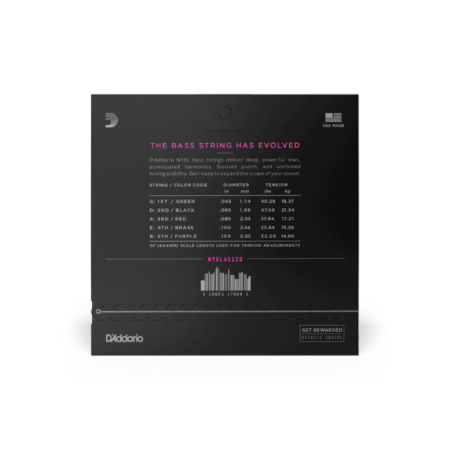 Str.D'addario NYXL45130 do gitary basowej 45-130-61691