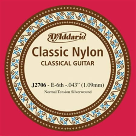 Struna E6 D'addario do gitary klasycznej J2706-61754