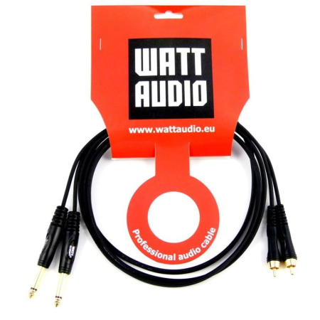 Kabel 2xJack 6,3 mono-2xRCA Watt Audio 2M-61957