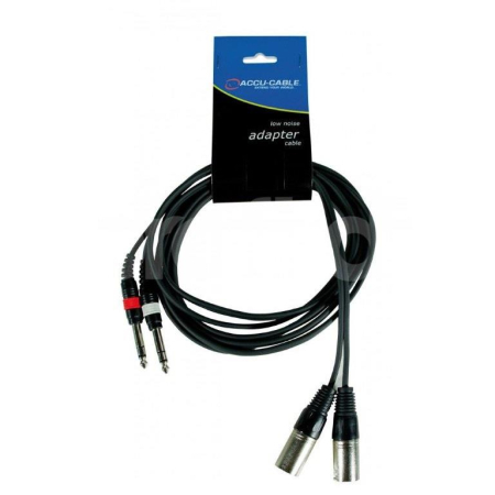 Kabel 2xXlrm-2xJ6,3 3m Accu Cable-62017