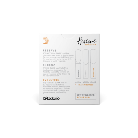 Stroik D'Addario Reserve Evolution klarnet Bb 3.5+-62158
