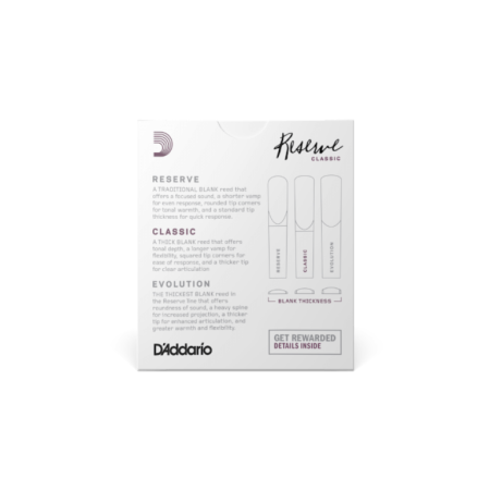 Stroik D'Addario Reserve Classic do klarnet Bb3.5+-62161