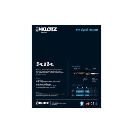 Kabel J-J 3m Klotz KIK KIK30PPSW-64321