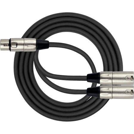 Kabel XLR Ż 3 pin - 2xXLR M 3 pin Kirin 1,8 M -64617