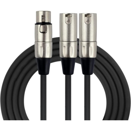 Kabel XLR Ż 3 pin - 2xXLR M 3 pin Kirin 1,8 M -64618