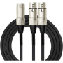 Kabel XLR M 3 pin - 2xXLR Ż 3 pin Kirin 1,8 M -64616