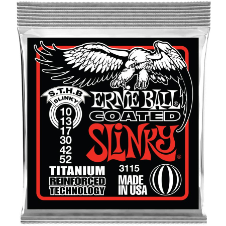 Str.Ernie Ball 3115 Coated Titanium Slinky 10-52-64743