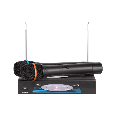 Mikrofon Azusa dwukanałowy VHF bezprzewodowy-64753