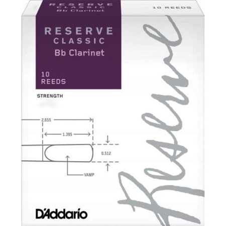 Stroik D'Addario Reserve Classic do klarnetu Bb2,5-65490