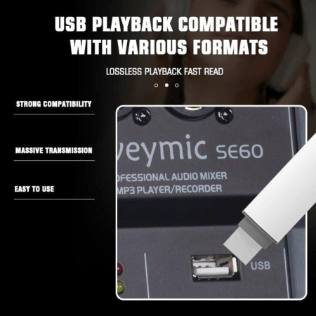 Mikser Weymic SE-80 8 wejść, BT,MP3,FX,Phanom 48V -66663