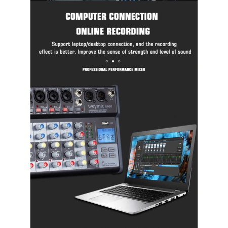 Mikser Weymic SE-80 8 wejść, BT,MP3,FX,Phanom 48V -66666