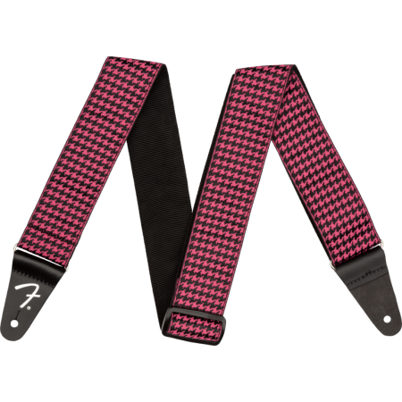 Pasek do gitary Fender Houndstooth Jacquard Pink-67064