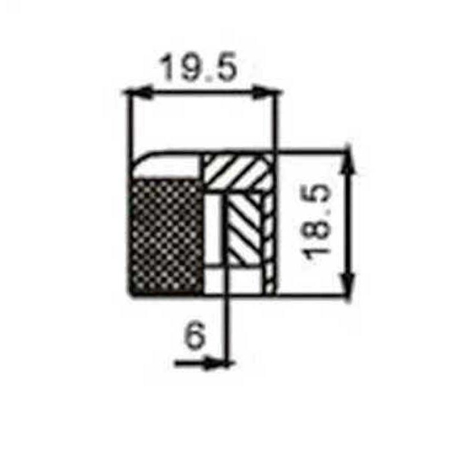 Gałka potencjometru DR.PARTS MNB2/CR chrom-67468
