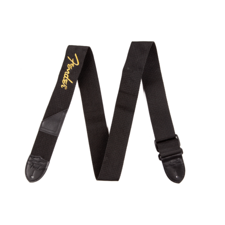 Pasek do gitary Fender Logo Strap Black YellowLogo-70153