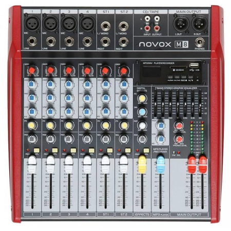 Mikser Novox M8 USB/MP3/SD/REC/EQ BT-70733