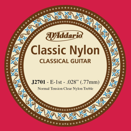 Struna E1 D'addario do gitary klasycznej J2701-7080