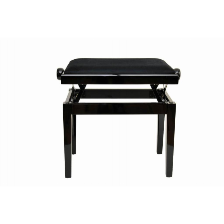 Ława do pianina PB-3 Black połysk, siedzisko welur-70871