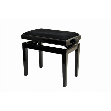 Ława do pianina PB-3 Black połysk, siedzisko welur-70872