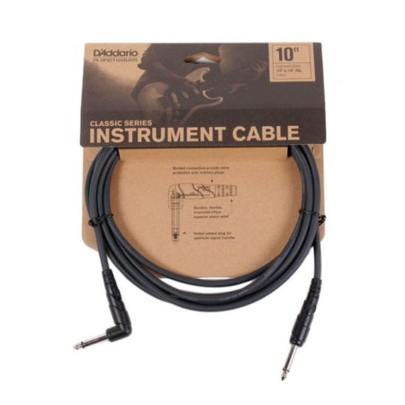 Kabel J-J 3m D'addario Classic PW-CGTRA-10 Kąt-70923