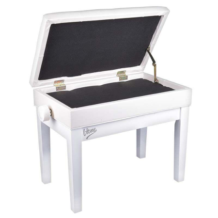 Ława V-TONE 2 WH ze schowkiem do pianina biała-71765