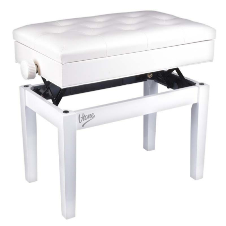 Ława V-TONE 2 WH ze schowkiem do pianina biała-71767