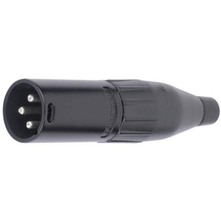 XLR Amphenol AC3MB Black 3-pin męski-72248