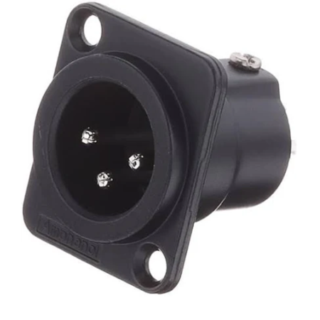 Gniazdo XLR Amphenol AC3MDL black 3pin męskie -72284