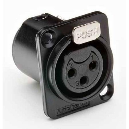 Gniazdo XLR Amphenol AC3FDL BAG 3pin żeńskie tabl.-72286